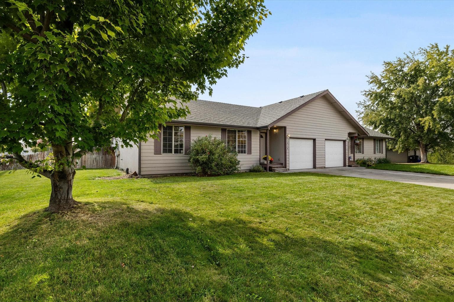 View from front corner of property