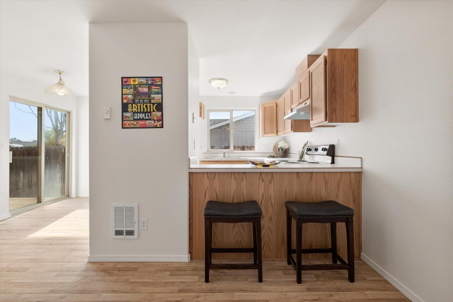 Breakfast bar next to dining area