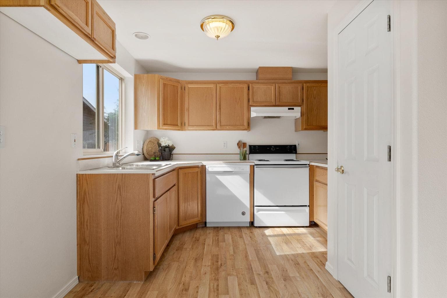 Kitchen has great light from southern windows