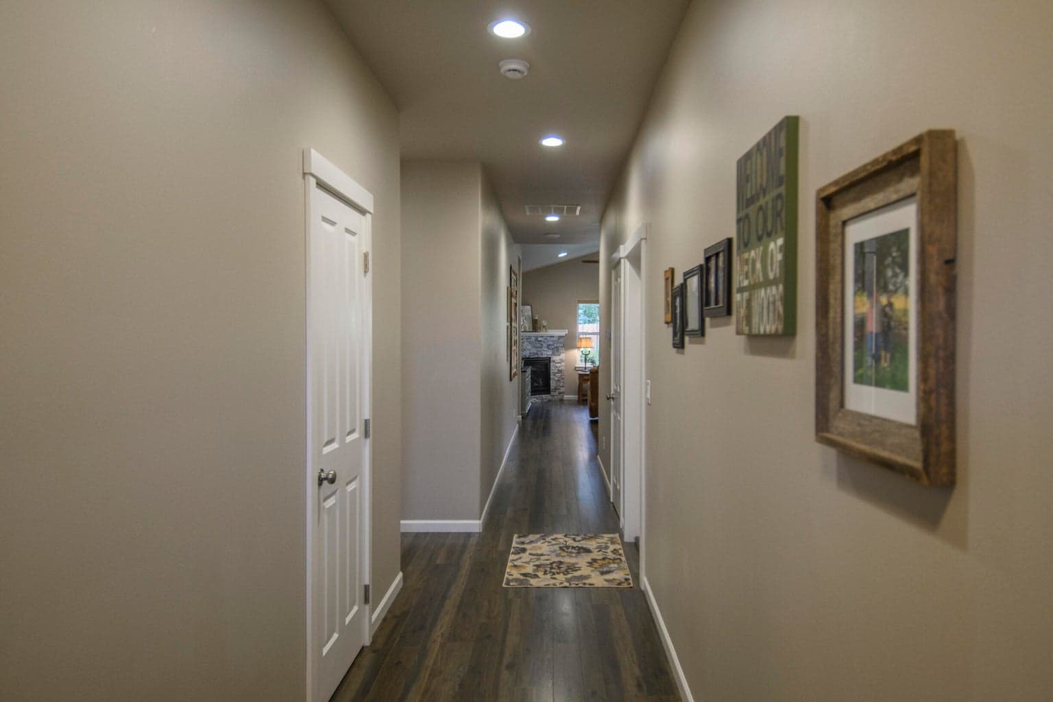 Looking down main hallway from front door