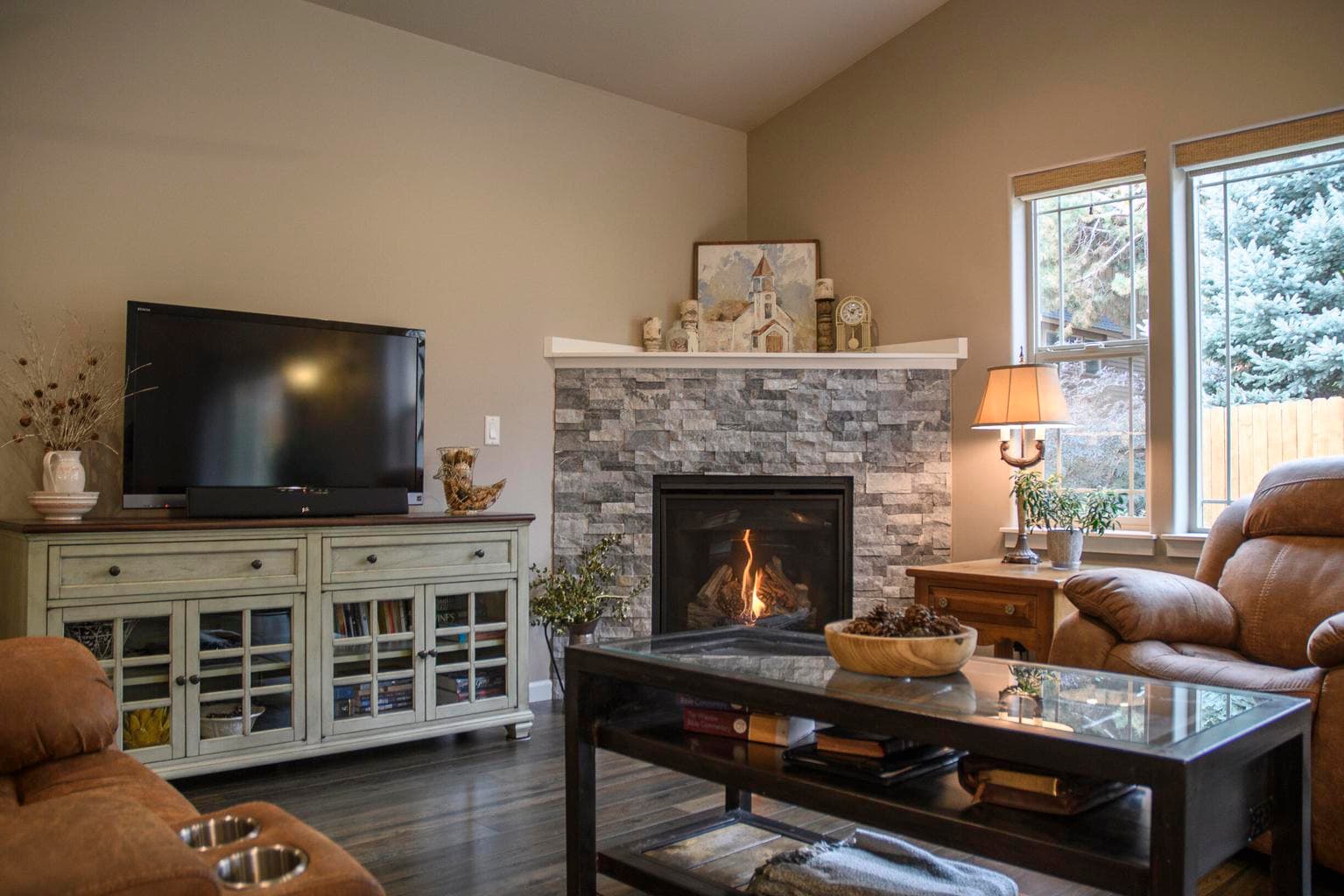 Gas fireplace in Great Room