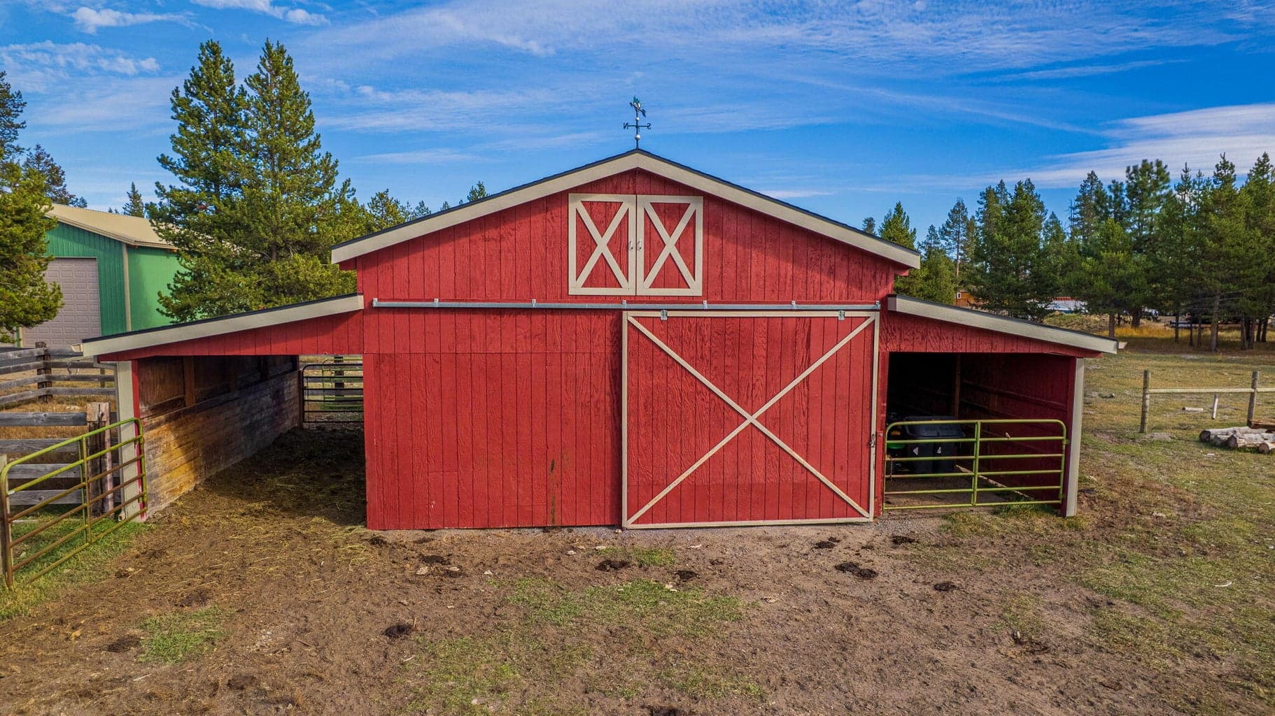 24x24 center with a 12 foot lean to on both sides