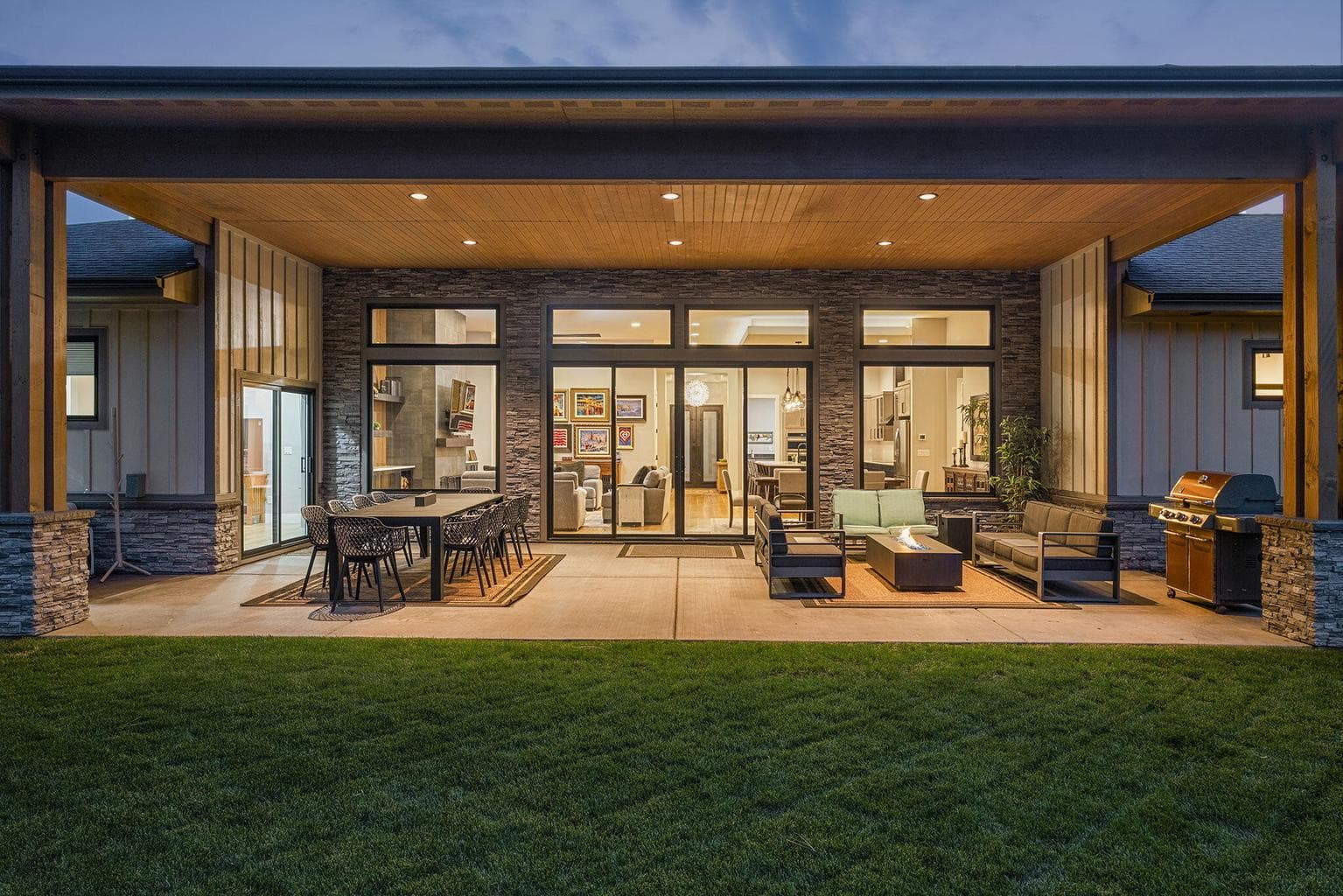 Covered back porch