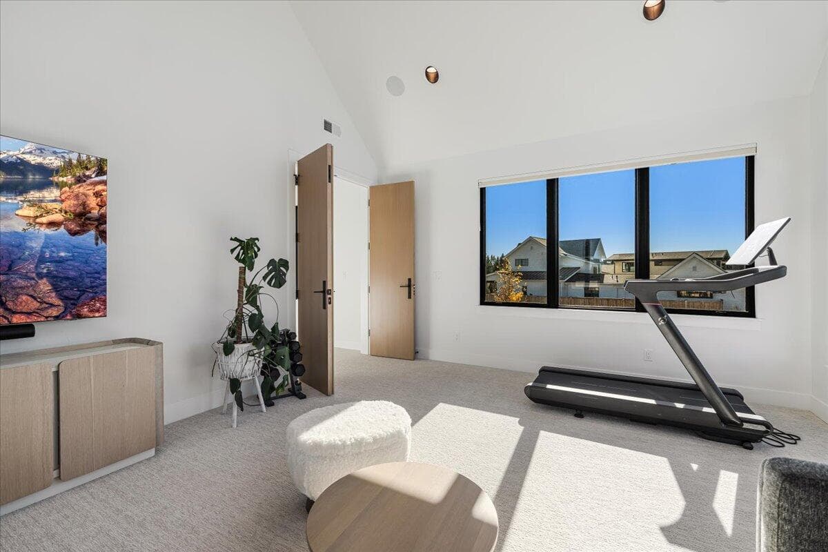 Solid wood interior doors.