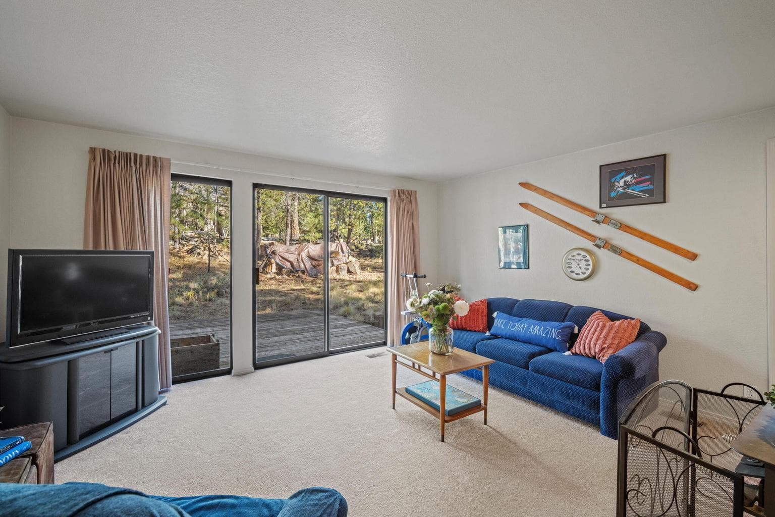 Family Room - Looking out the slider to a deck to the outdoors.