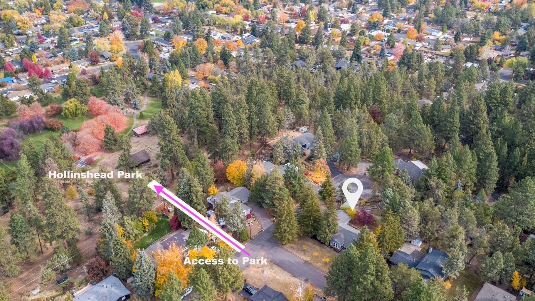 Access to Hollinshead Park, community gardens and off-leash dog area.