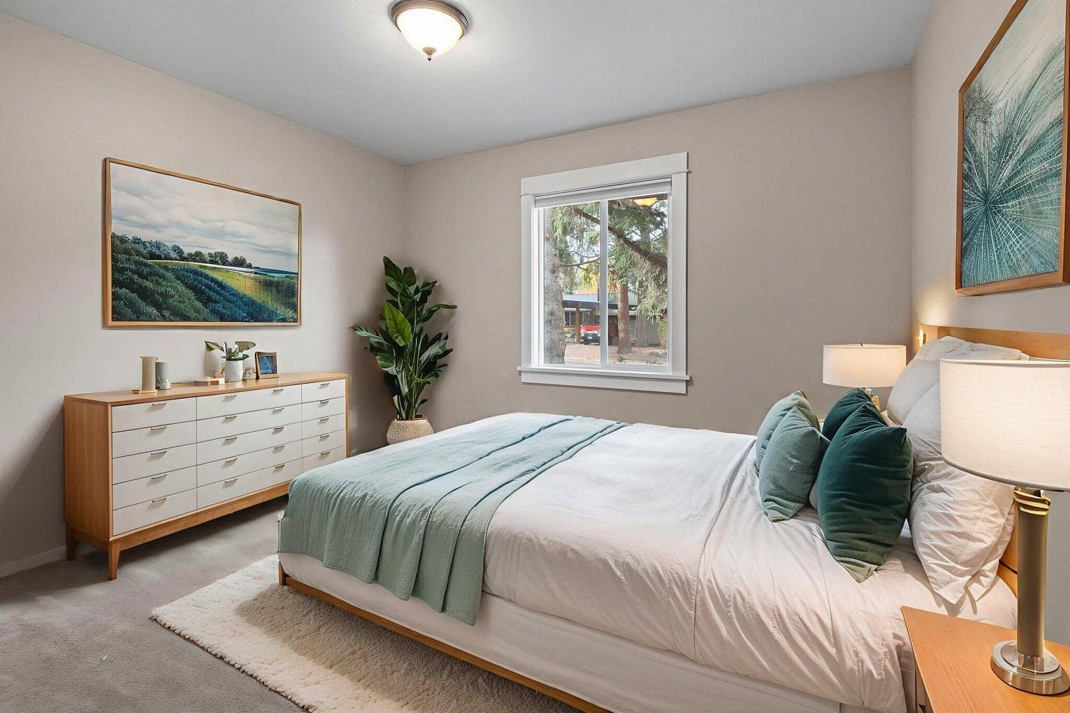 Guest bedroom #1 with virtual staging
