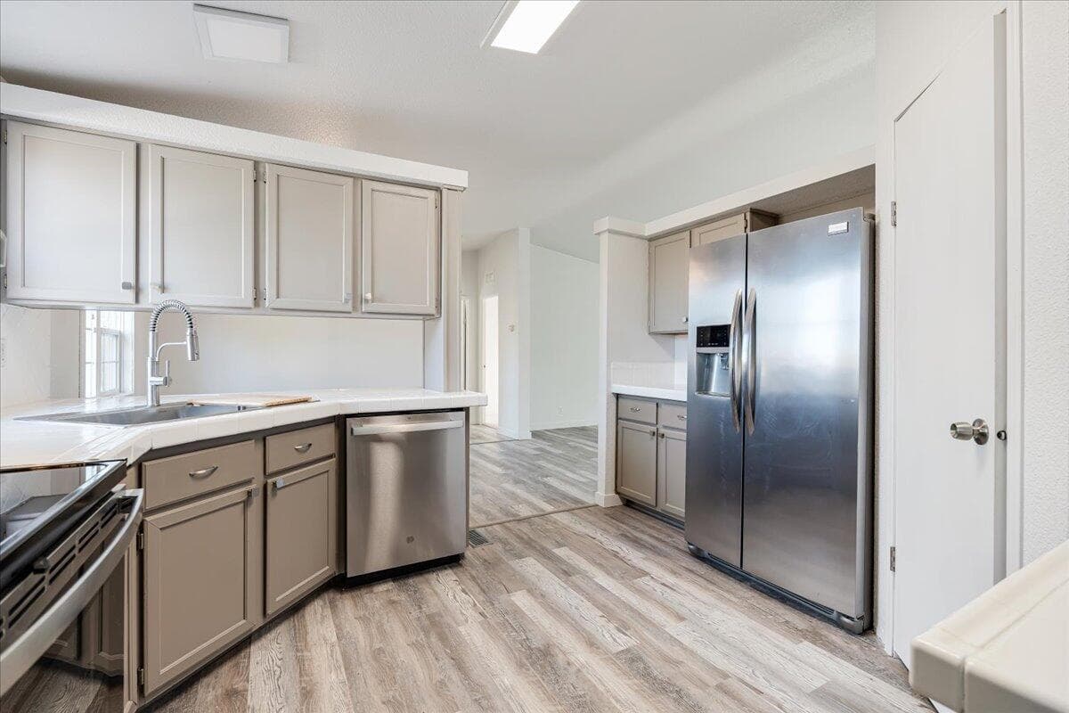 Kitchen view pantry s/s appliances