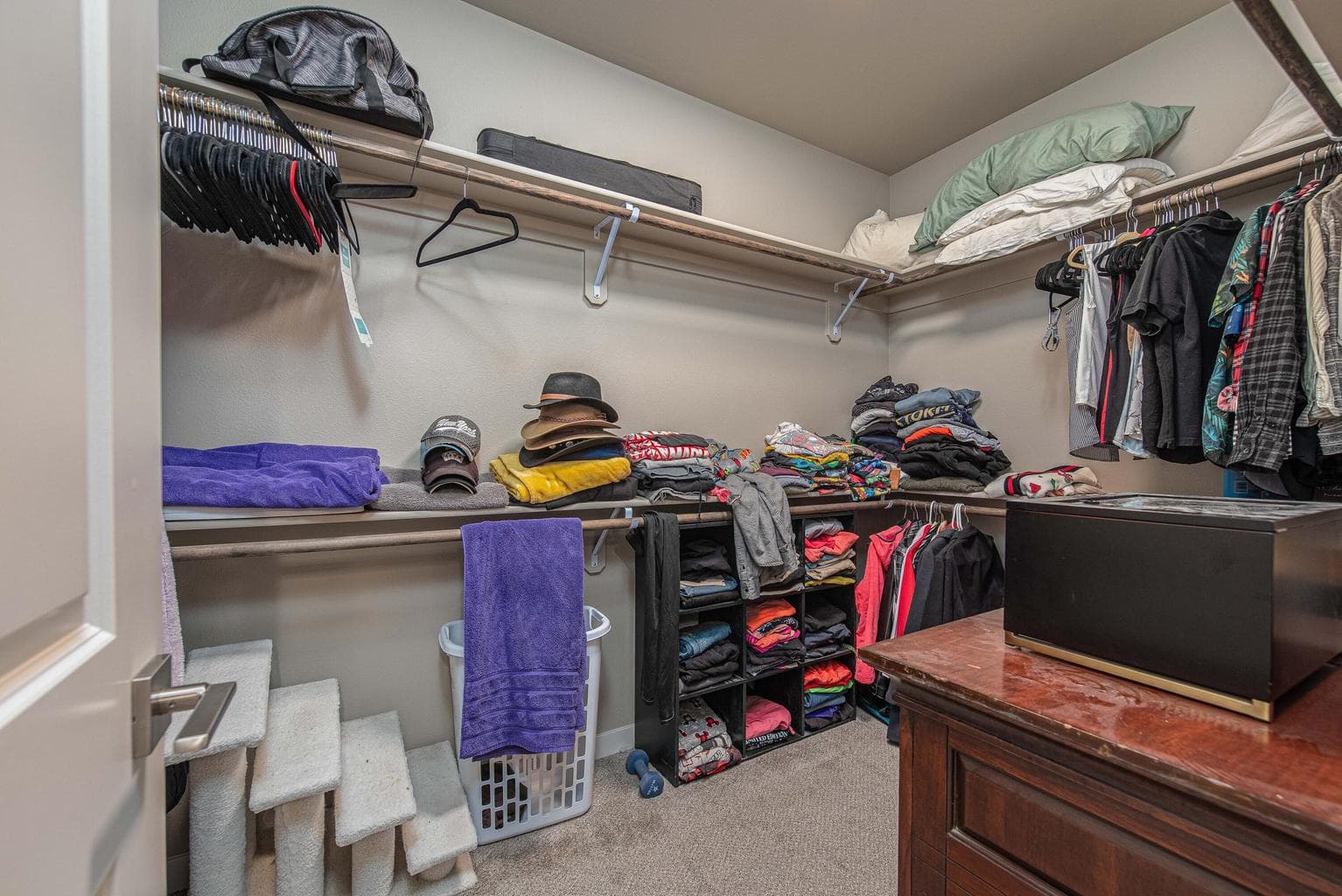 Large walk-in closet in primary bedroom