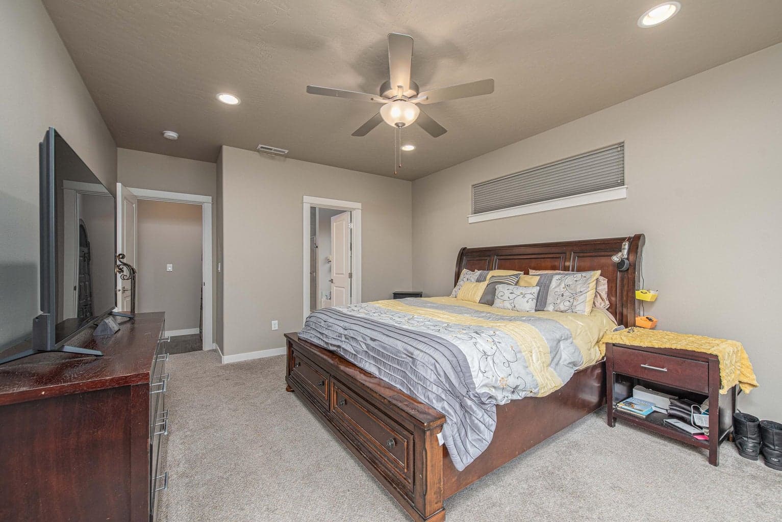 Spacious primary bedroom