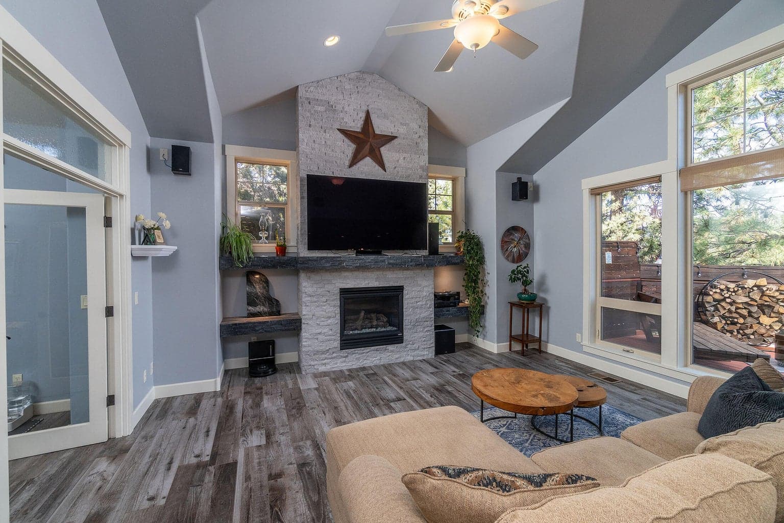 Chiseled Marble fireplace