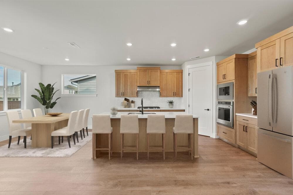 Virtual staging in actual home.