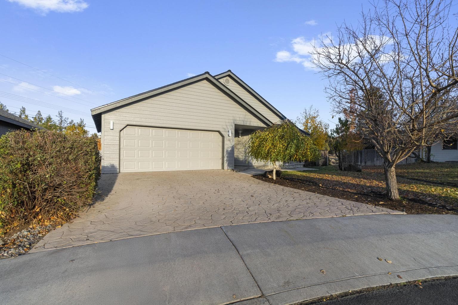 Front with Stamped Concrete Driveway