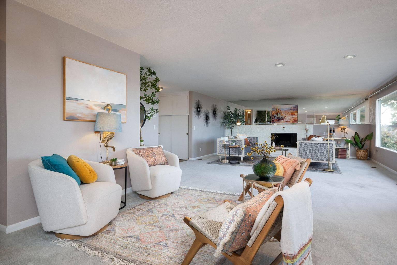 Enjoy the views while relaxing in the living area