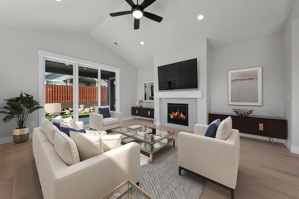 Sample greatroom. Specs, selections and standards vary.