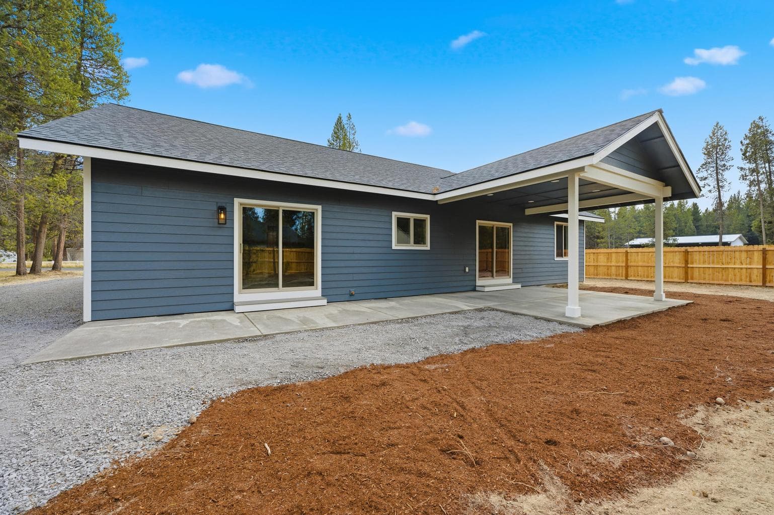 Back of Home with Covered Porch-Patio