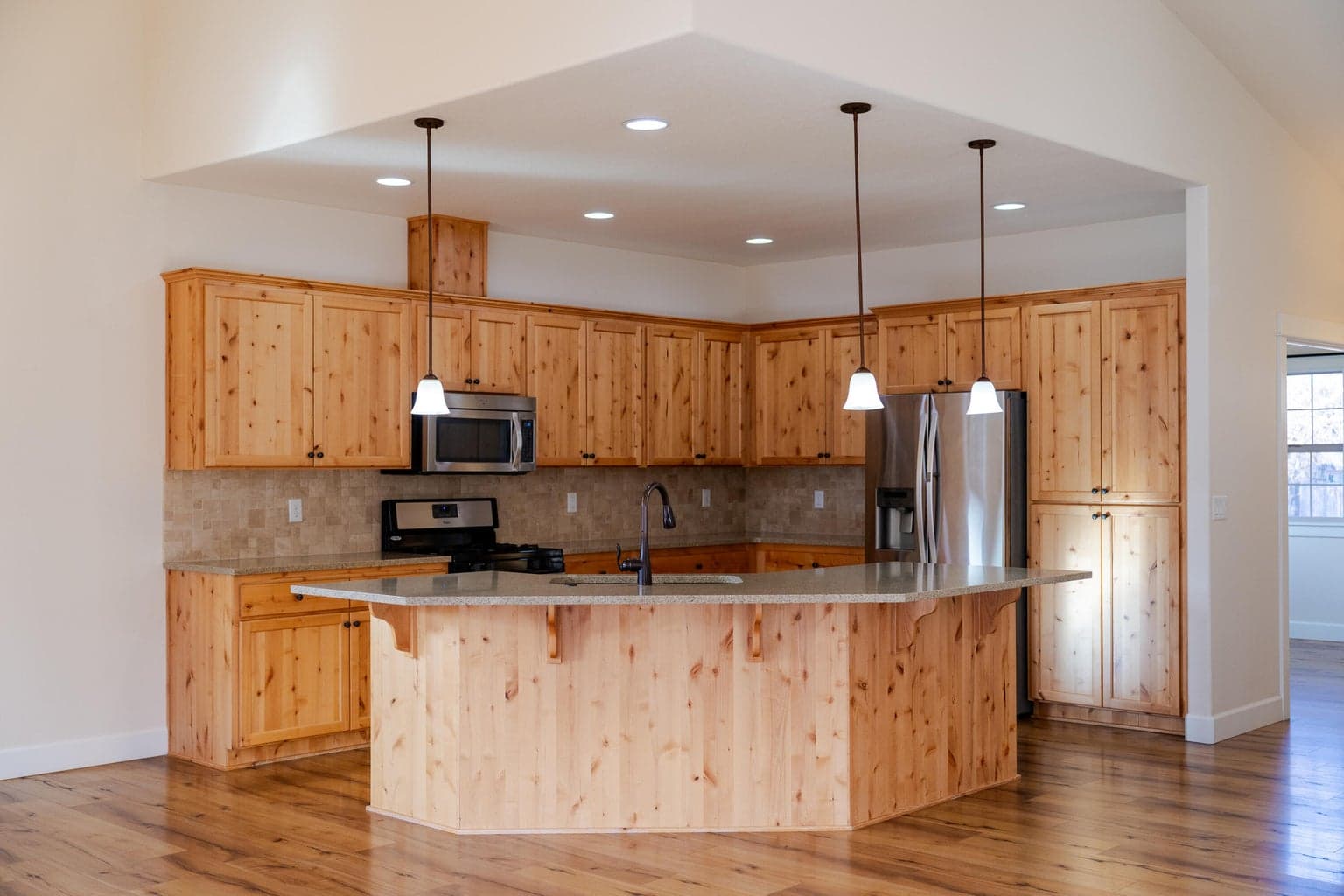 Spacious kitchen with oversized island