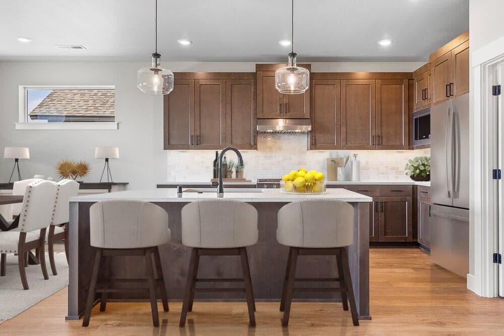 Kitchen with virtual staging.