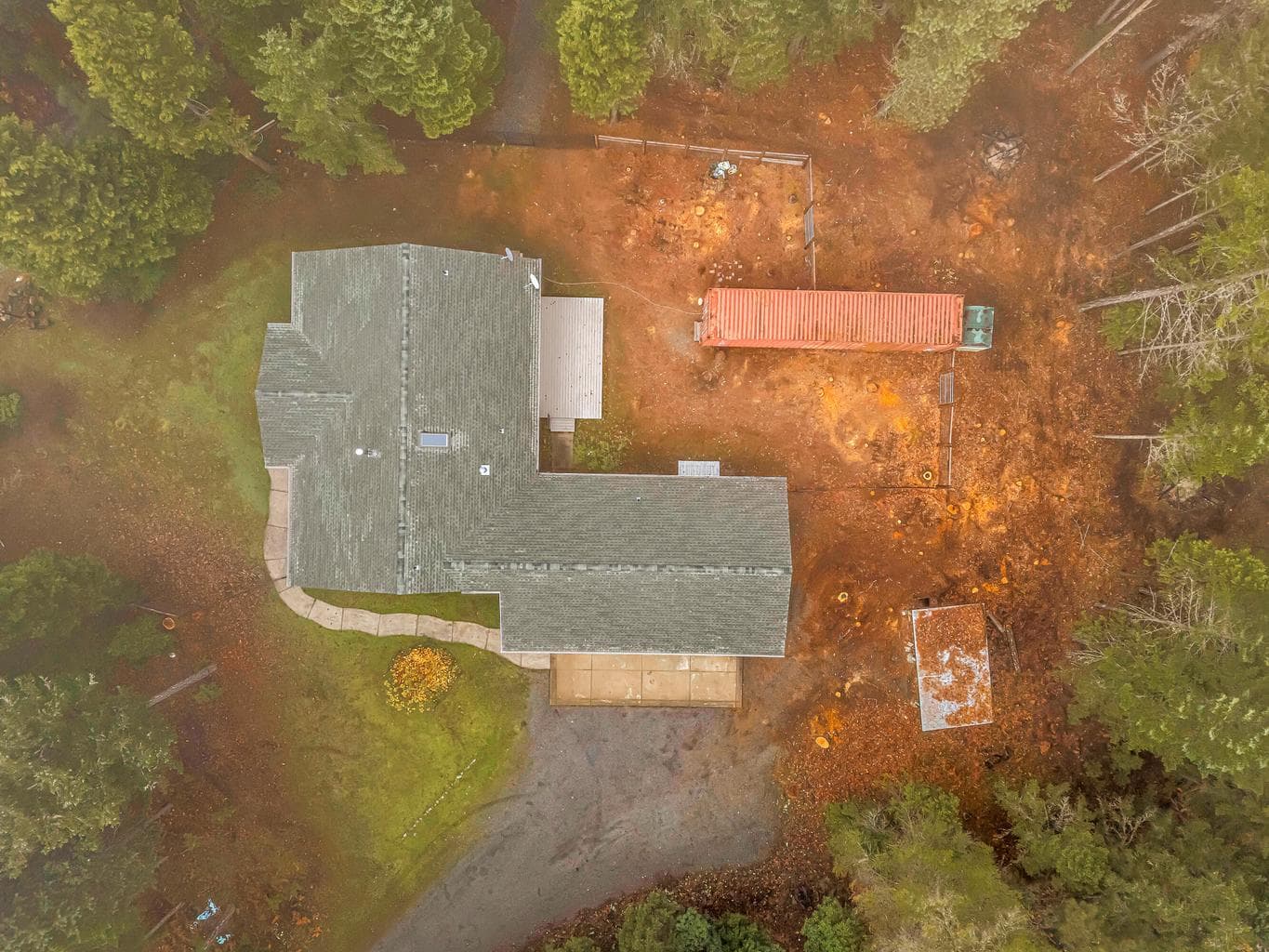 Aerial of the home site.