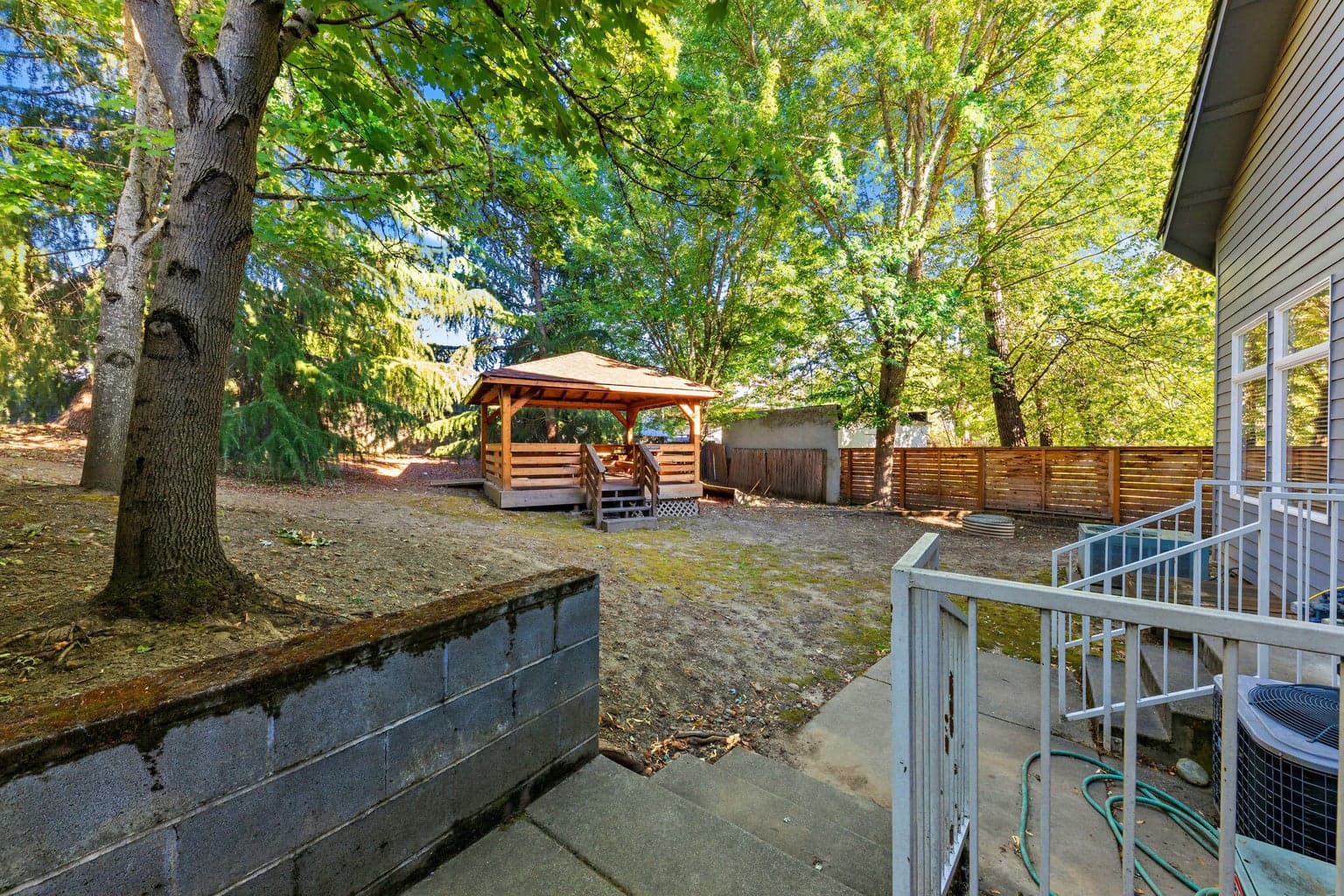 This is out the back door of the leased area