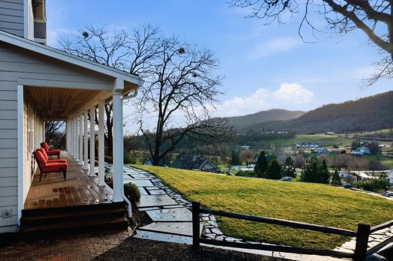 Side View of Front Porch