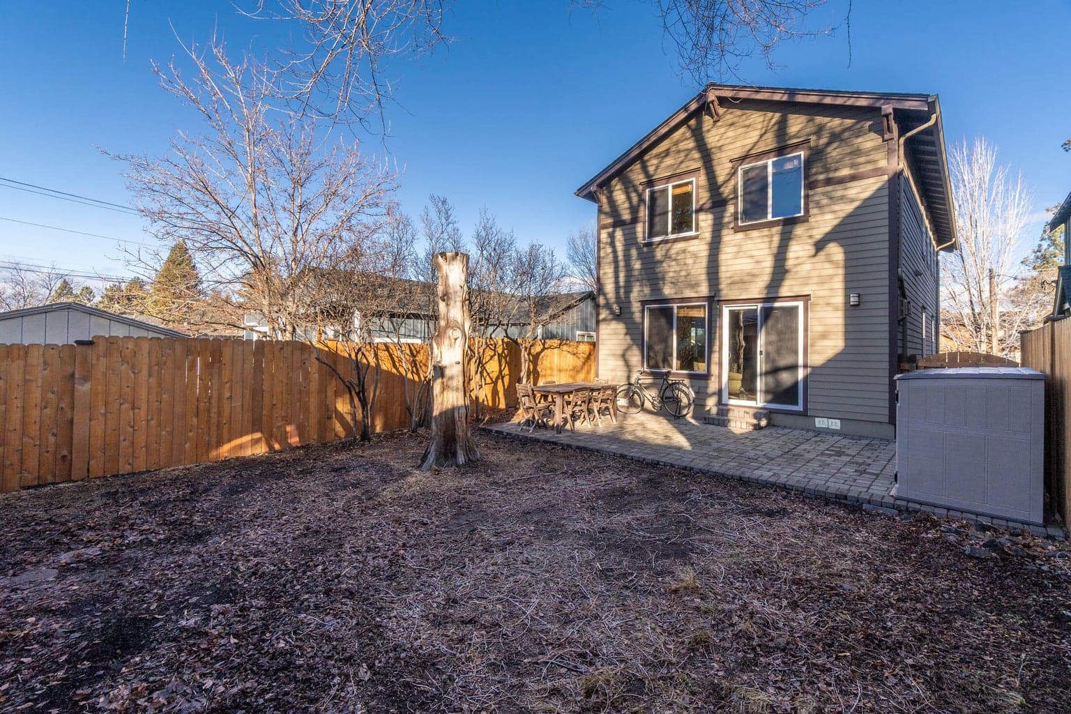 spacious backyard
