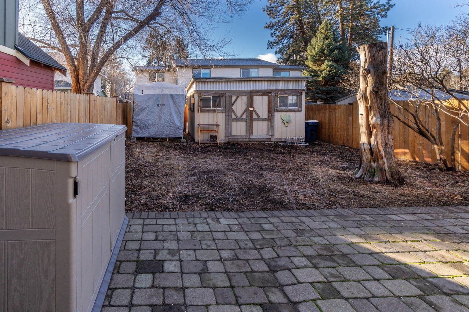 lots of storage in the backyard