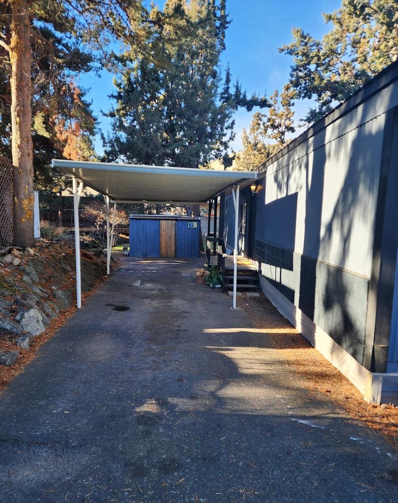 Carport at front entry