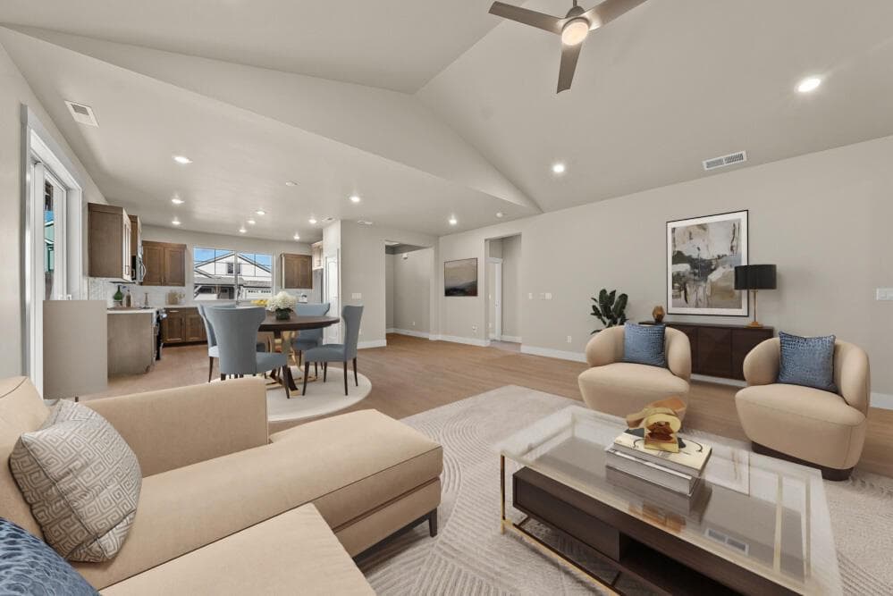 Photo of actual home virtually staged