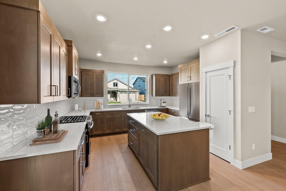 Photo of actual home virtually staged