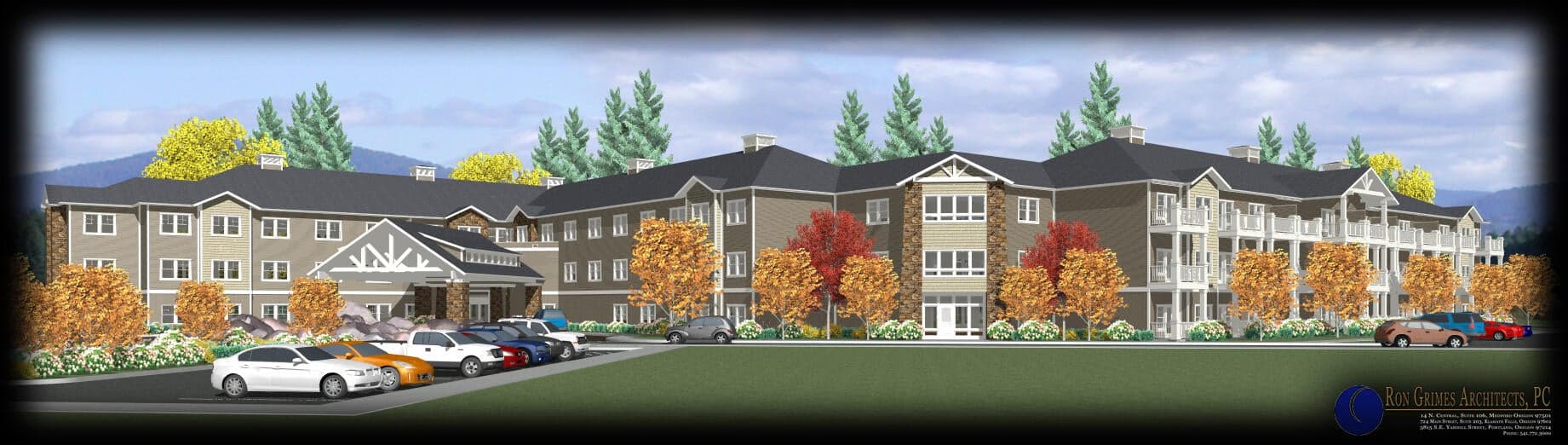 225-unit entitled IL facility, view to the east