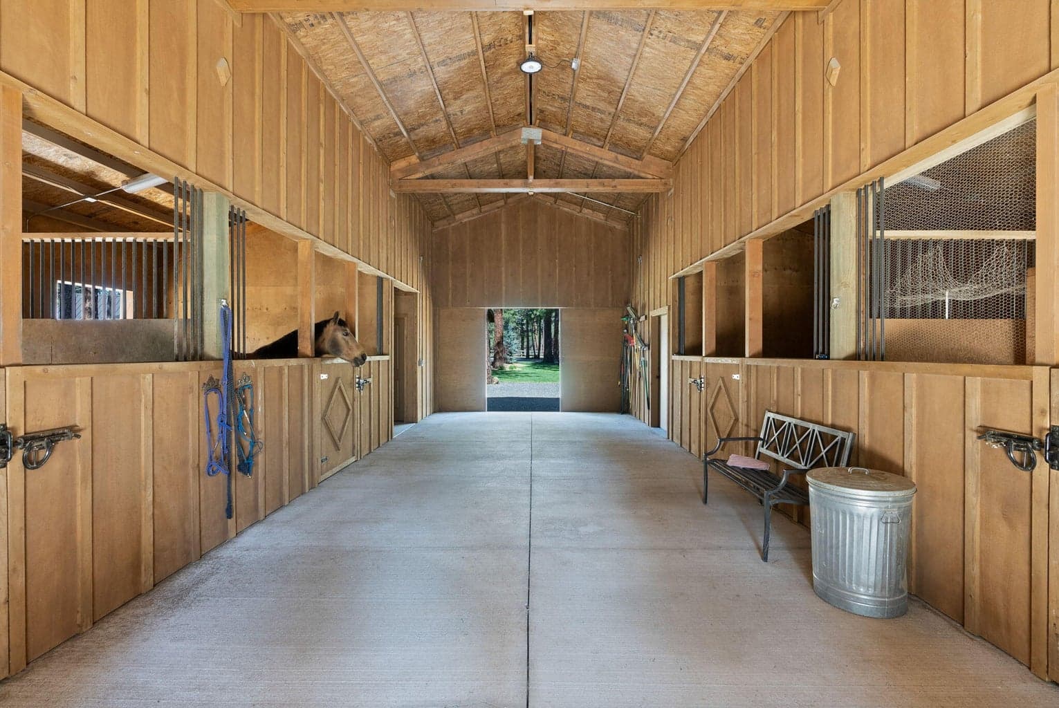 4-Stall Barn with Tack Room and Hay Storage