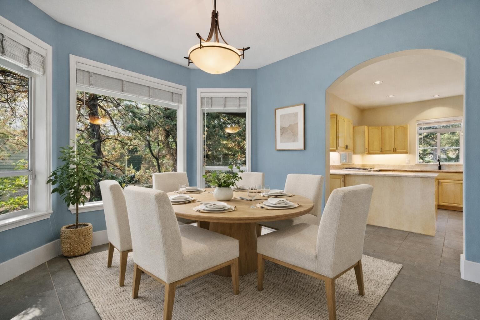 This image has been virtually staged to show options for complimentary style and layout.