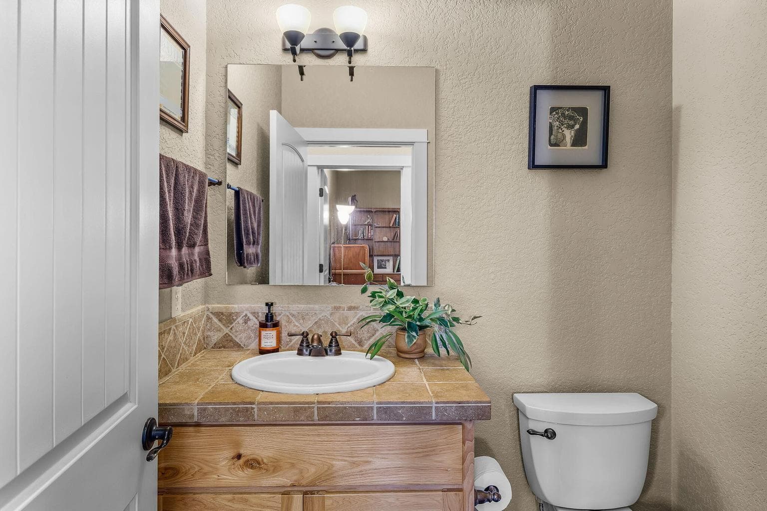 Downstairs powder room
