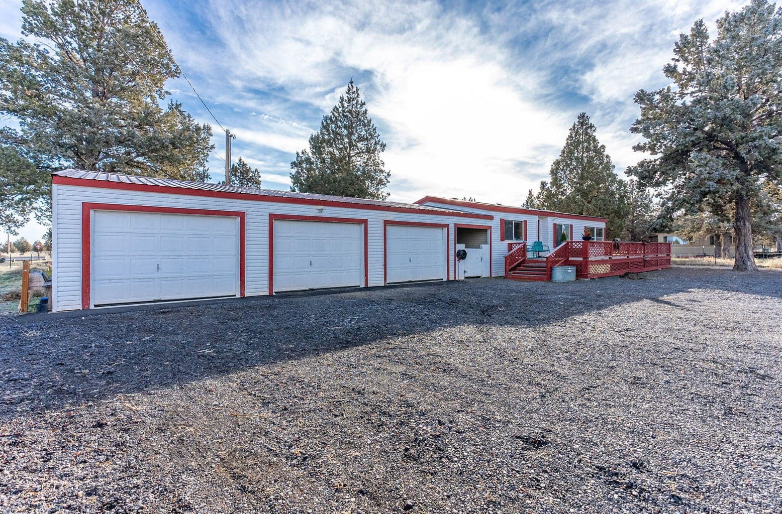 3-Car Garage with Workbench and Storage