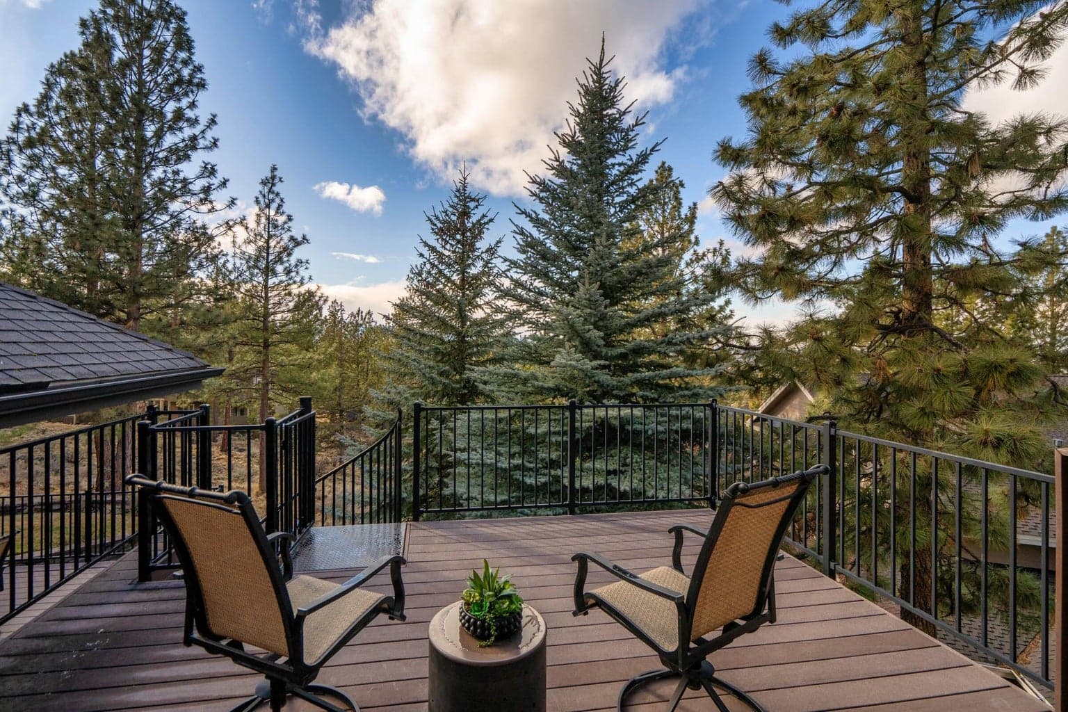 Upper deck off the primary suite. Enjoy the views with a cup of coffee