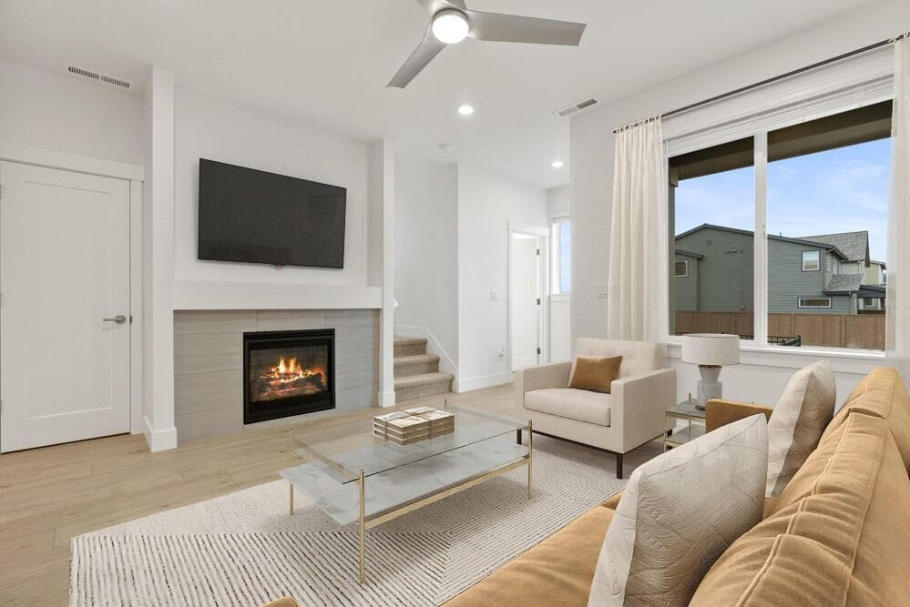 Virtually staged photo of actual home.