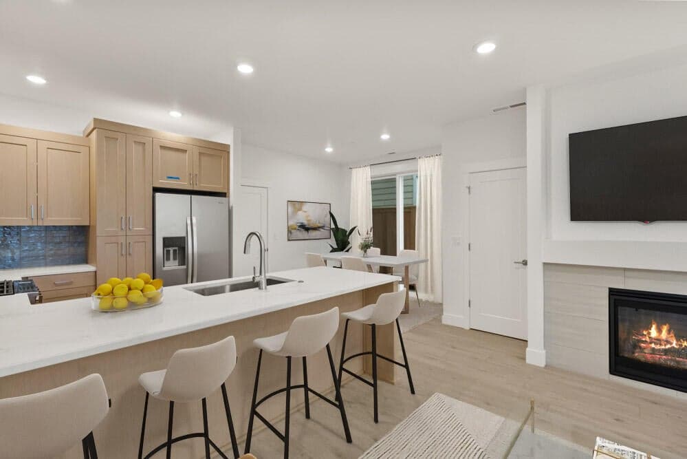 Virtually staged photo of actual home.