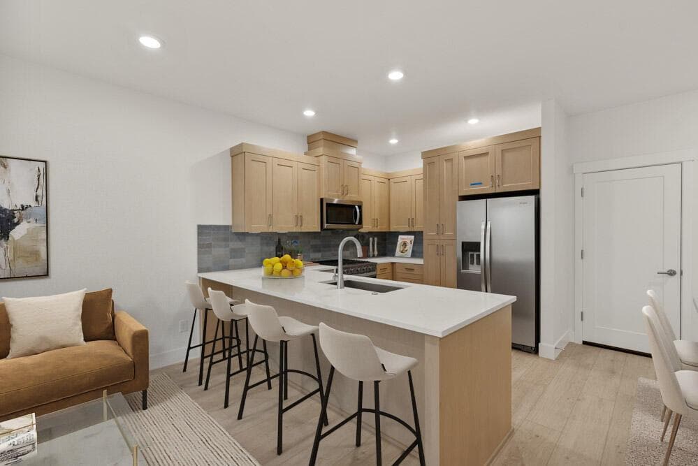 Virtually staged photo of actual home.