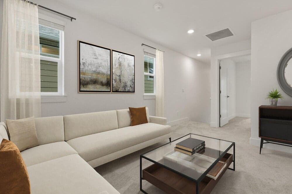 Virtually staged photo of actual home.
