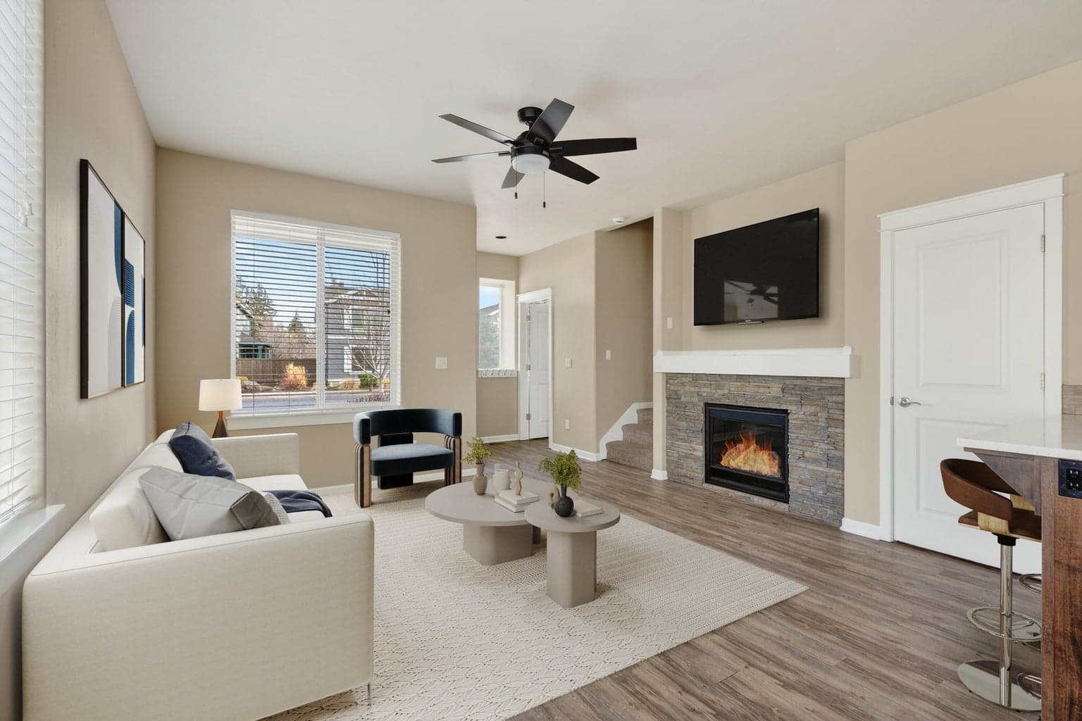 Great Room-Virtually Staged