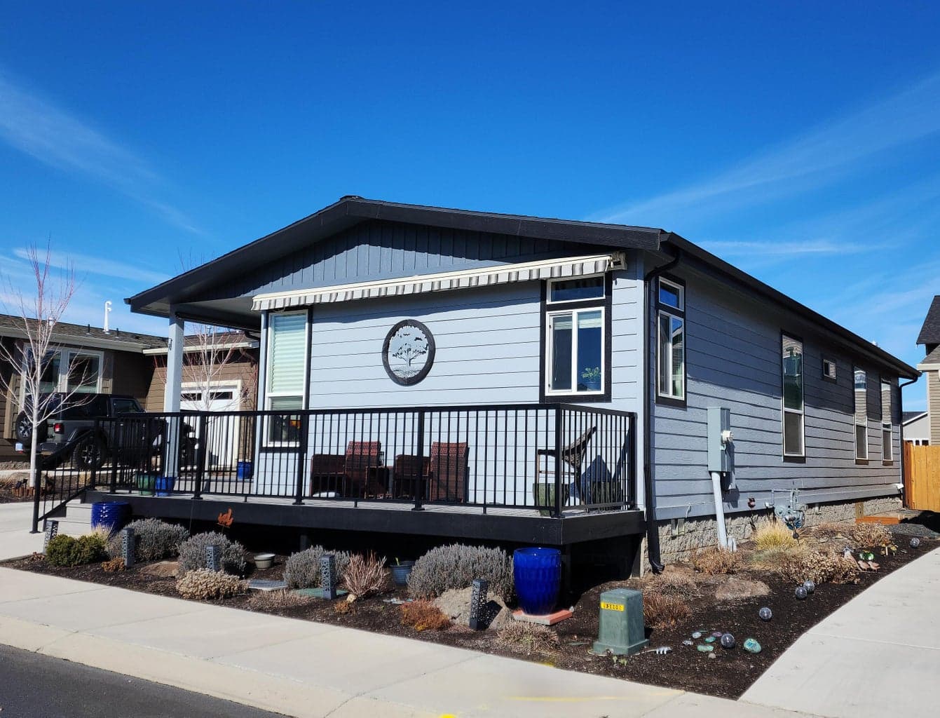 New exterior paint and large Trex front deck