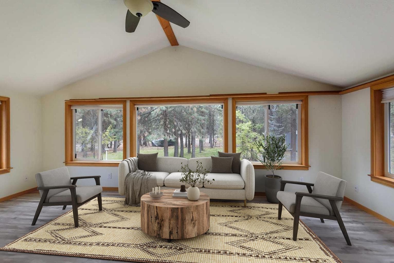 Light and bright sunroom addition (virtual)