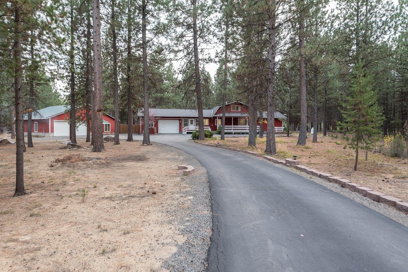 Paved driveway to home.