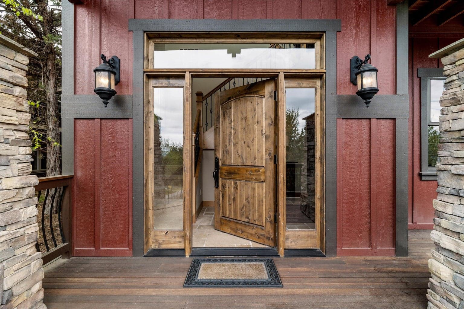 Access to the lower level, dedicated office, home gym, and rec room
