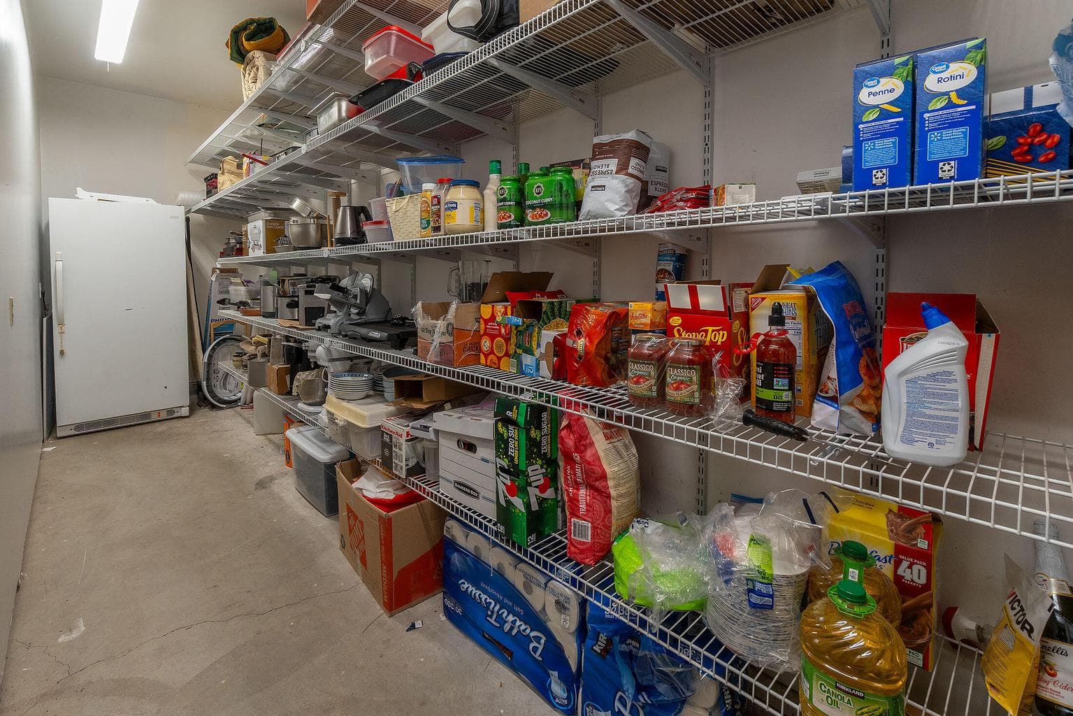 Huge pantry with climate control.