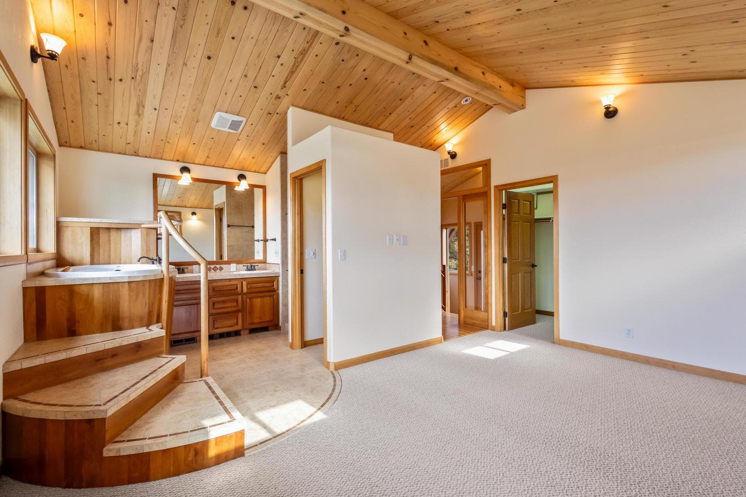 Upstairs primary bedroom suite