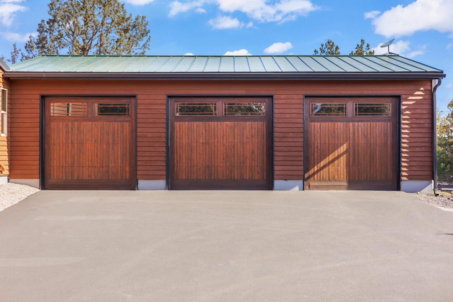 Attached Three Car Garage