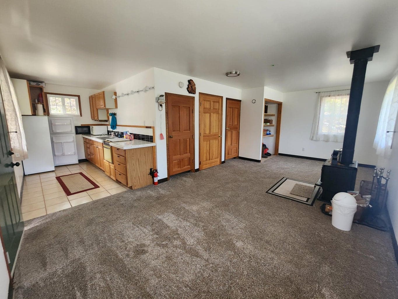 Living room and kitchen