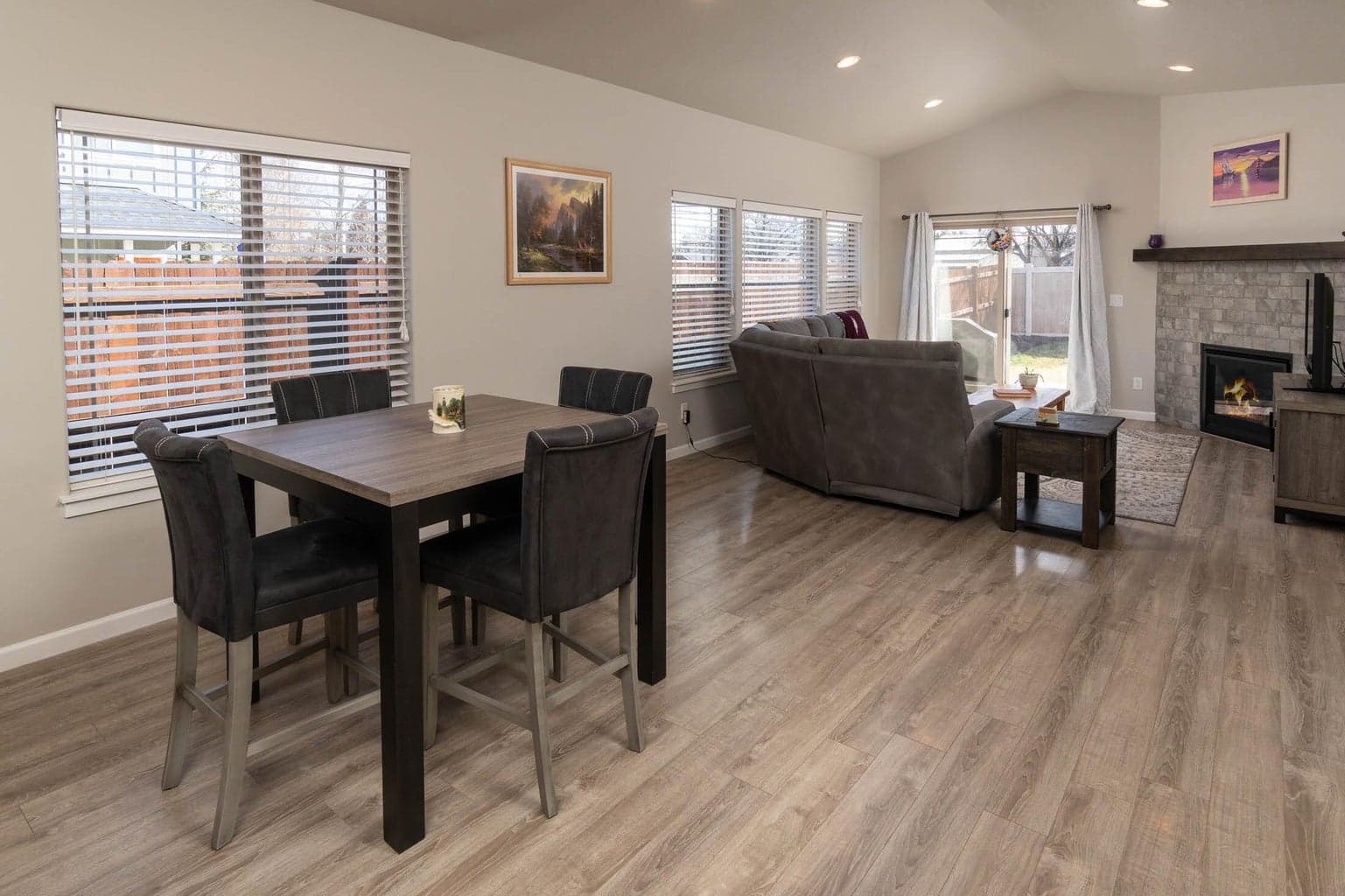 Spacious, open dining area